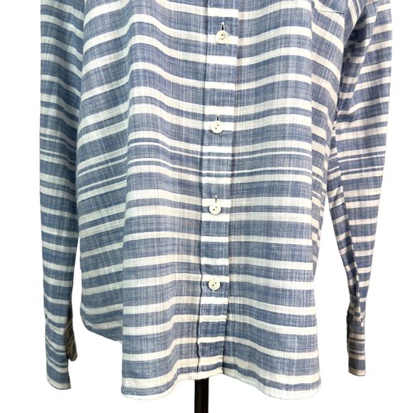 J.Crew Boy Button-Up Top Womens M Cotton Striped Long Sleeves‎ Collared - Picture 5 of 9